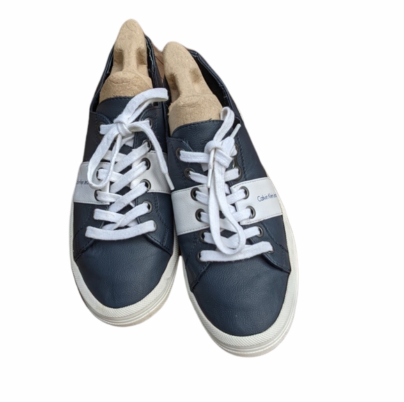 Calvin Klein Jeans Shoes | Calvin Klein Jeans Blue and White Saddle Shoes | Color: Blue/White | Size: 8 | Chellekelly579's Closet
